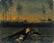 Vincent Van Gogh Landscape at sunset oil